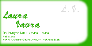 laura vavra business card